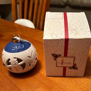 Lightscapes Holiday Cutwork Snowman Ornament Lighted Color Changing Ceramic